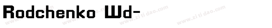 Rodchenko Wd字体转换